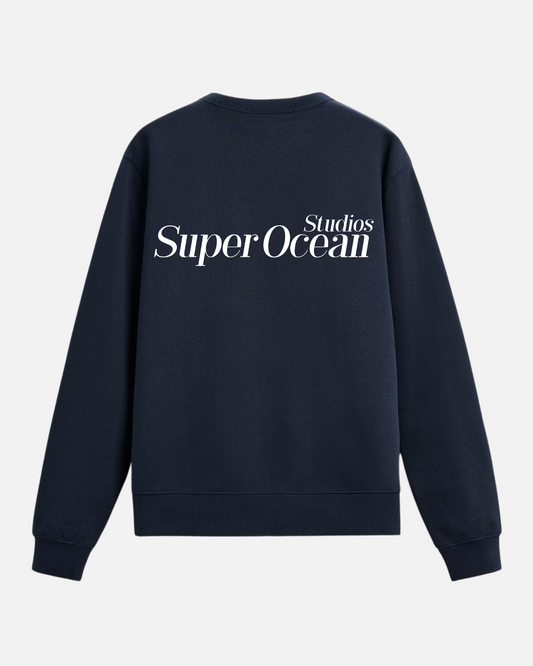 SOS Navy Crew Neck Sweatshirt