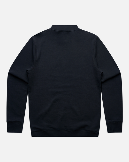 SOS Navy Embroidered Half-Zip Sweatshirt