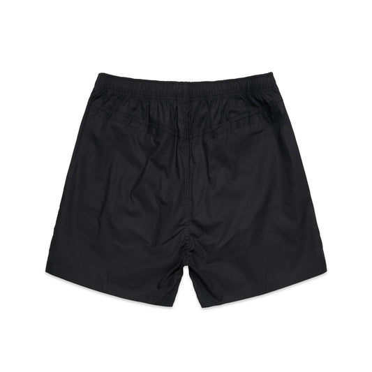 SOS Embroidered Black Swim Shorts