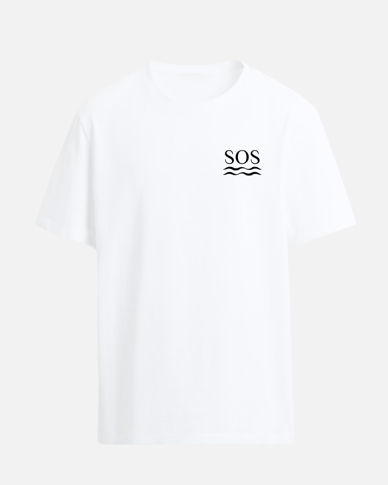 SOS White Cotton Kids T-Shirt