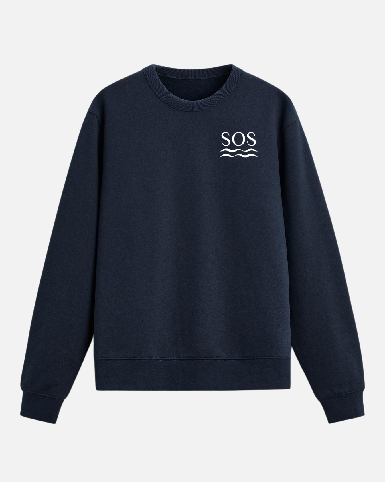 SOS Navy Crew Neck Sweatshirt