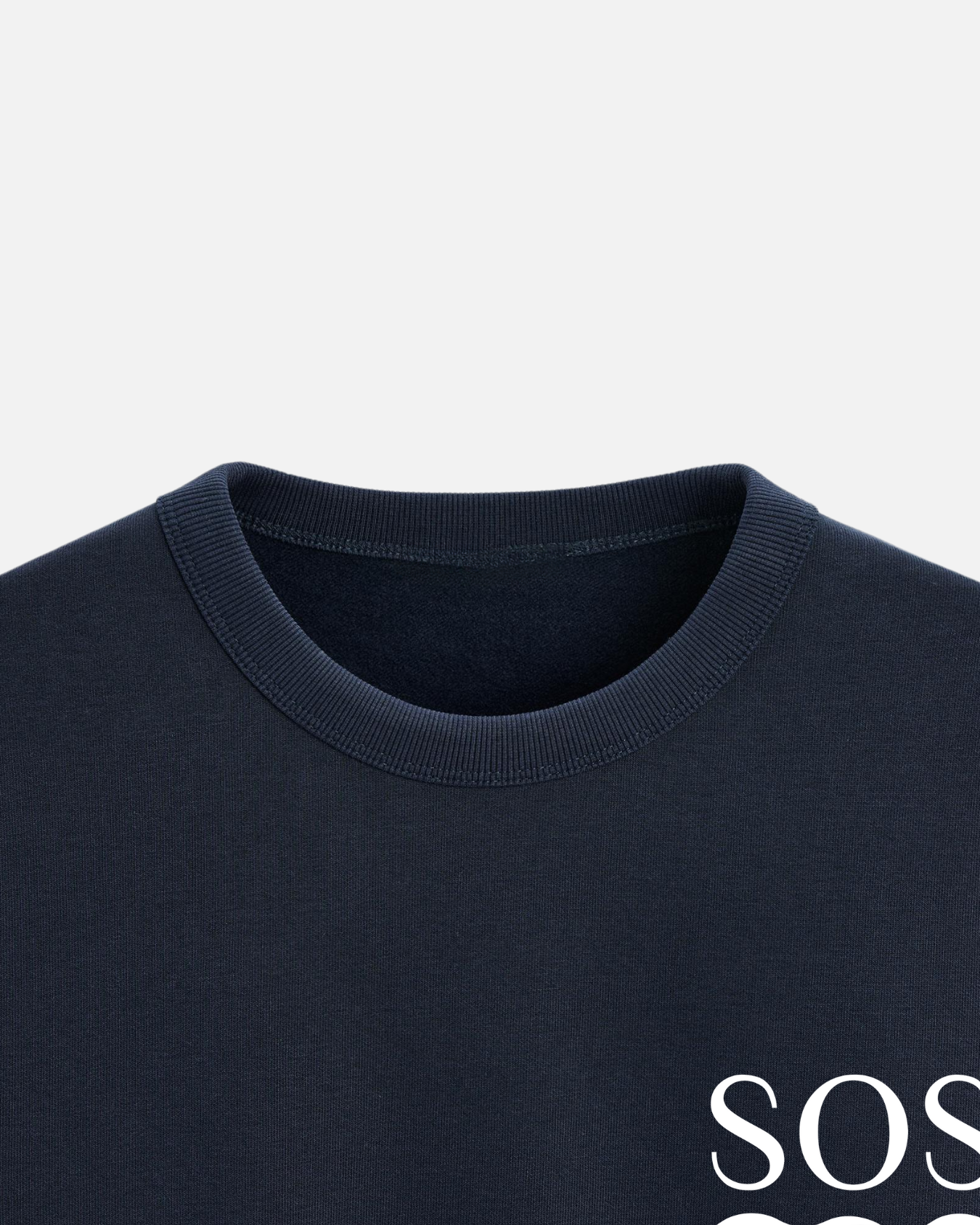 SOS Navy Crew Neck Sweatshirt
