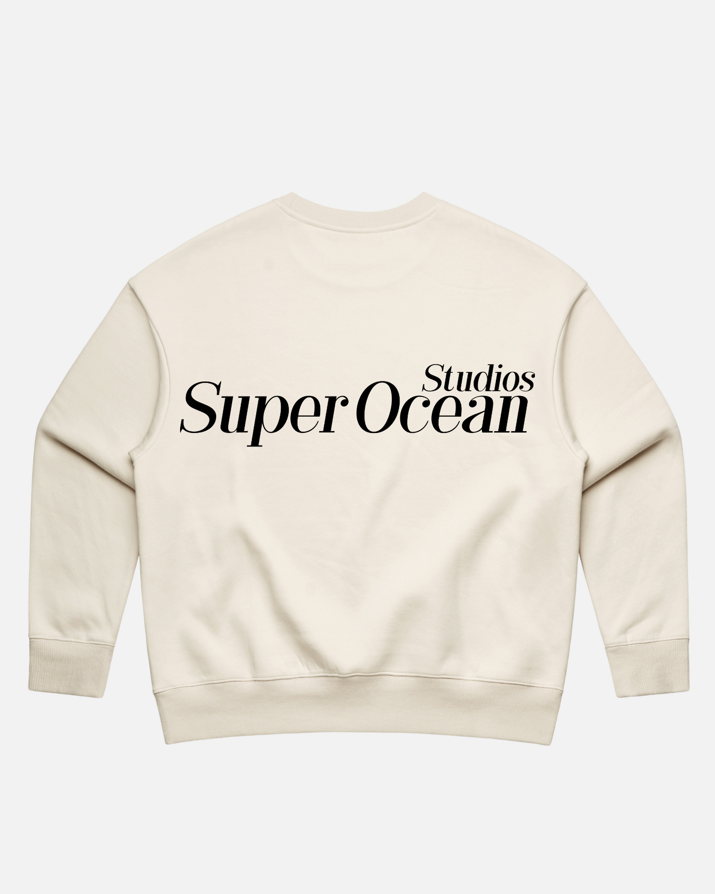 SOS Women’s Ecru Cropped Crew Neck Sweatshirt