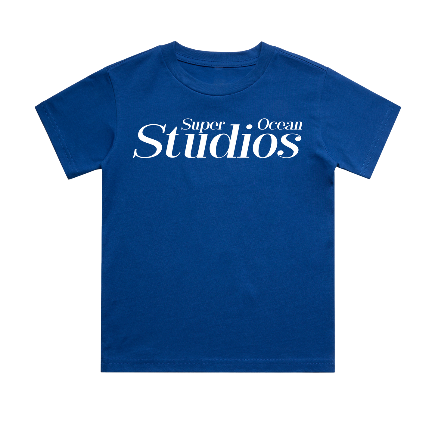 SOS Royal Blue Cotton Kids T-Shirt