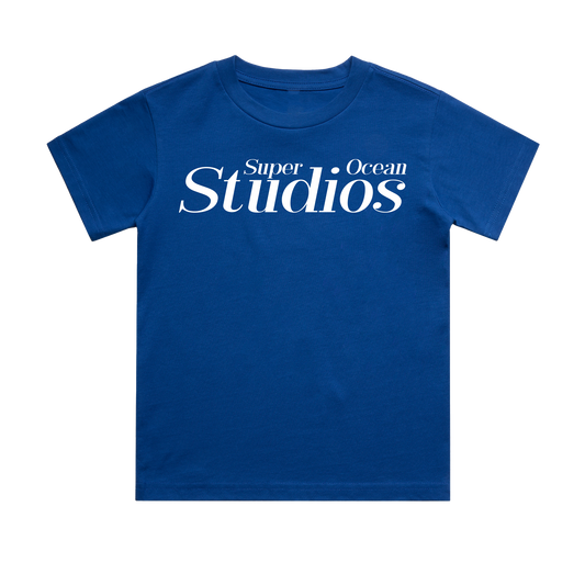SOS Royal Blue Cotton Kids T-Shirt
