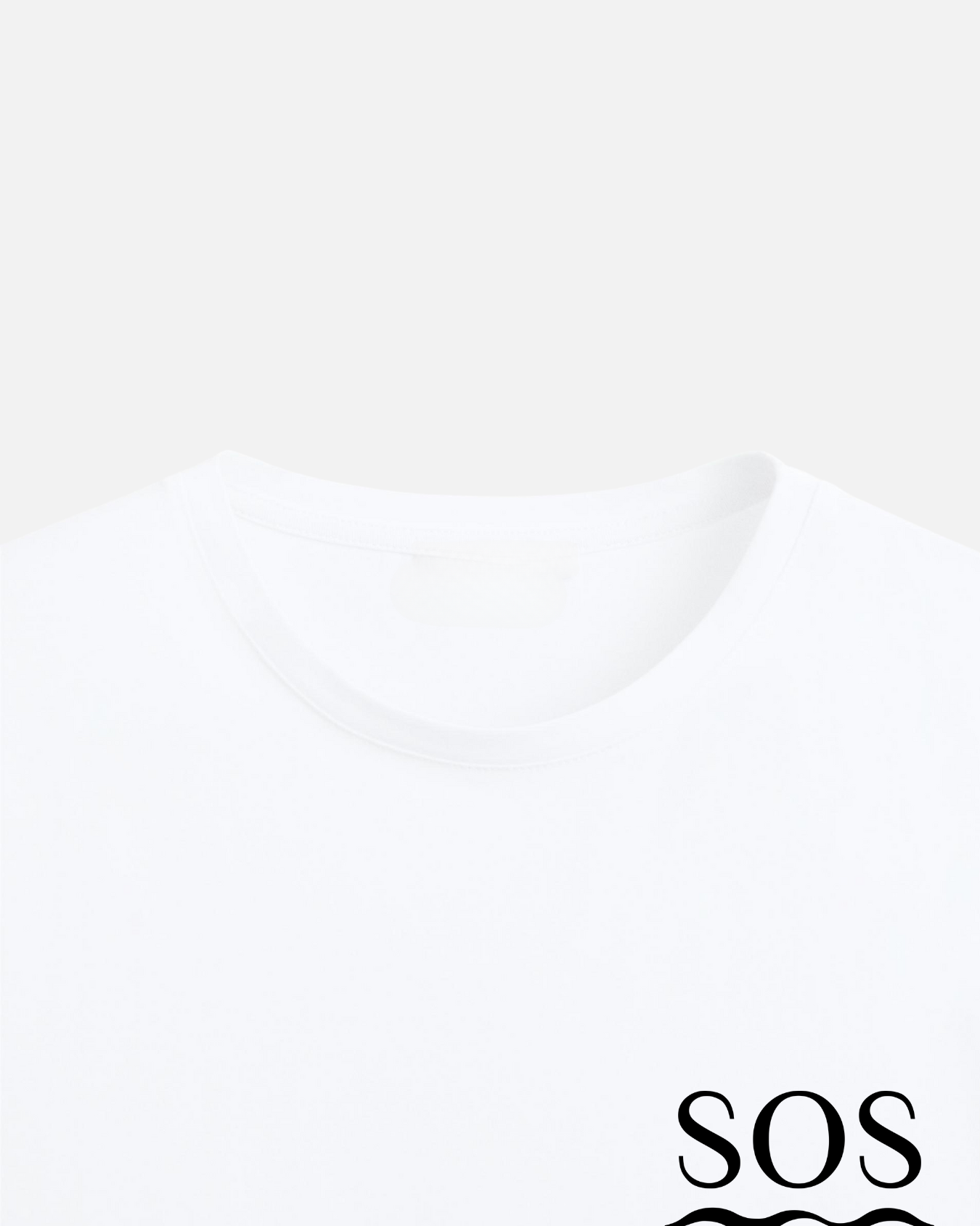 SOS White Cotton Kids T-Shirt