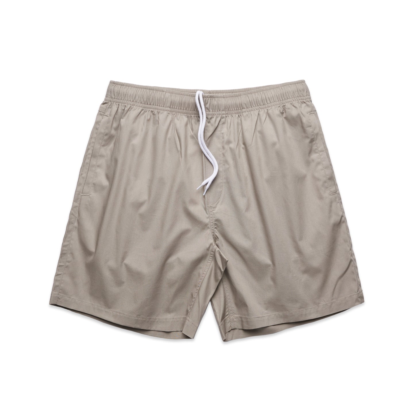 SOS Embroidered Beige Swim Shorts